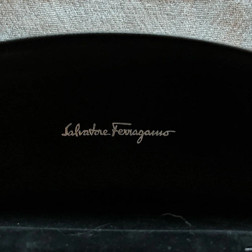 Salvatore Ferragamo Black Glasses Case